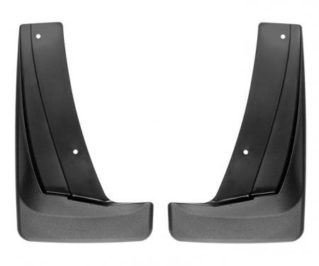 Weathertech MF110079, Mud Flap, DigitalFit (R), Direct-Fit, Set of 2, Contoured, Without Logo, Black, Thermoplastic, QuickTurn ™ Fastening System, Without Anti-Sail Brackets, Weights Not Included