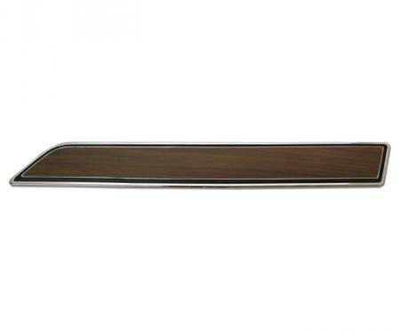 Corvette Door Panel Insert Plate with Walnut Insert, Right, 1970-1976