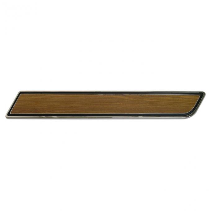 Corvette Door Panel Insert Plate with Teak Insert, Right, 1976