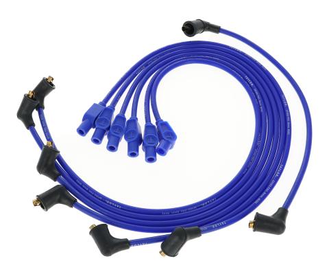 Taylor Cable 1970-84 Nissan/Datsun 2.4L/2.6L/2.8L Inline 6 8mm Spiro-Pro Spark Plug Wire Set, Blue, 180&deg;/135&deg; Spark Plug Boot Angle 74690