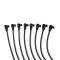 Taylor Cable 1960-92 MOPAR Small Block V8 8mm Spiro-Pro Spark Plug Wire Set, Black, 180&deg; Spark Plug Boot Angle 74071