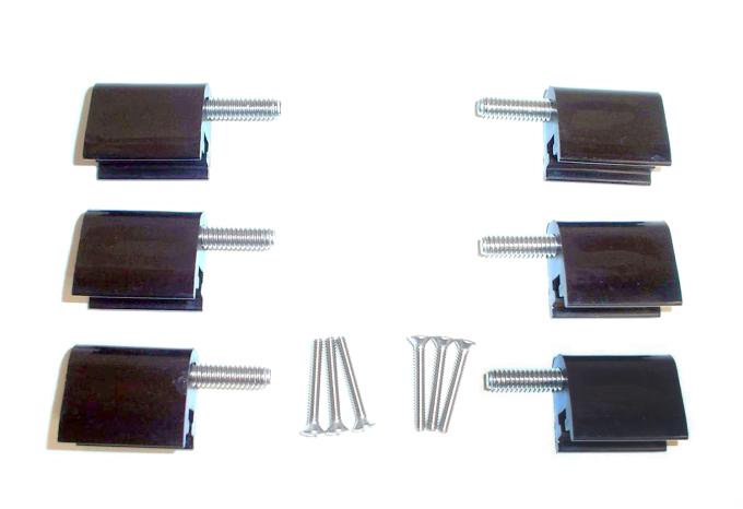 Taylor Cable Chevy Big Block/Most Ford Mounting Brackets for Clamp Style Wire Separators, Vertical Orientation, Black 42706