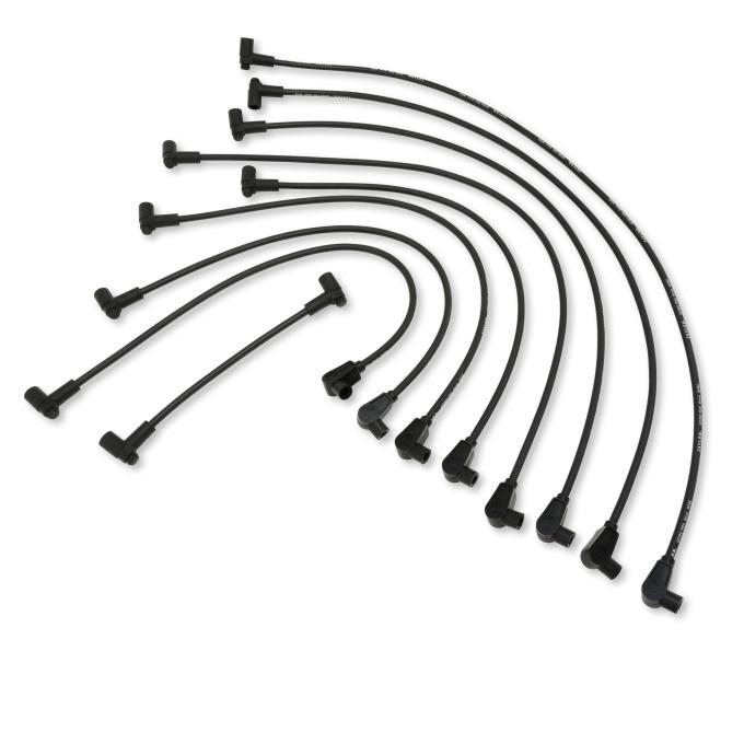 Taylor Cable 1960-92 MOPAR Small Block V8 8mm Spiro-Pro Spark Plug Wire Set, Black, 180&deg; Spark Plug Boot Angle 74071