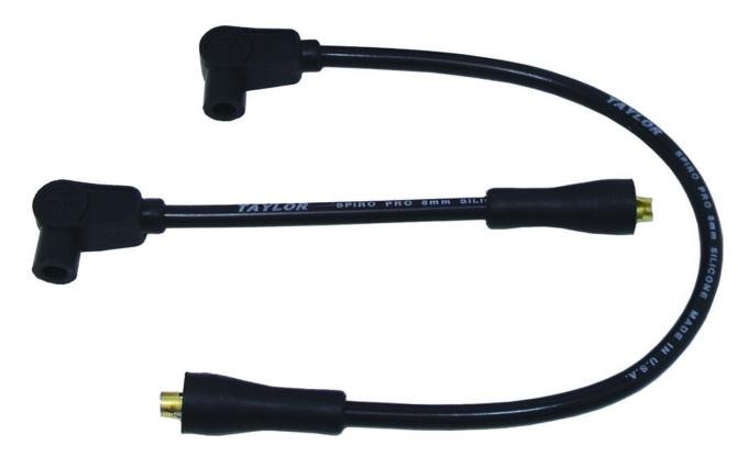 Taylor Cable 1965-79 FL EVO Road King/Electra Glide/Road Glide/Street Glide 8mm Spiro-Pro Custom Fit Motorcycle Spark Plug Wire Set, Black, 90&deg; Spark Plug Boot Angle 10030