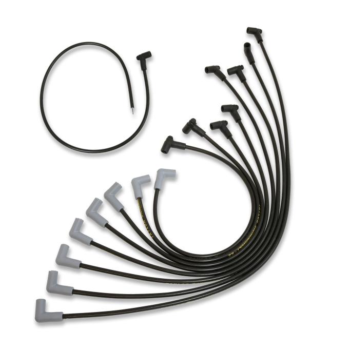 Taylor Cable 1960-79 MOPAR Big Block except HEMI 8.2mm Thundervolt Spark Plug Wire Set, Black, 90&deg;/135&deg; Spark Plug Boot Angle 84072