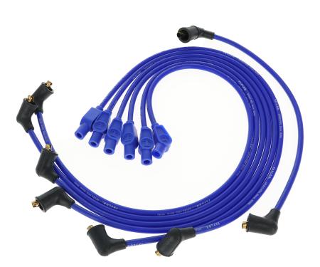 Taylor Cable 1970-84 Nissan/Datsun 2.4L/2.6L/2.8L Inline 6 8mm Spiro-Pro Spark Plug Wire Set, Blue, 180&deg;/135&deg; Spark Plug Boot Angle 74690