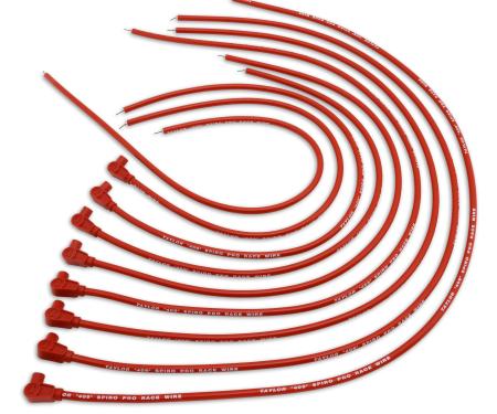 Taylor Cable Universal 10.4mm 409 Series Spark Plug Wire Set, 8 Cylinders, 90&deg; Spark Plug Boot Angle, Red 79251