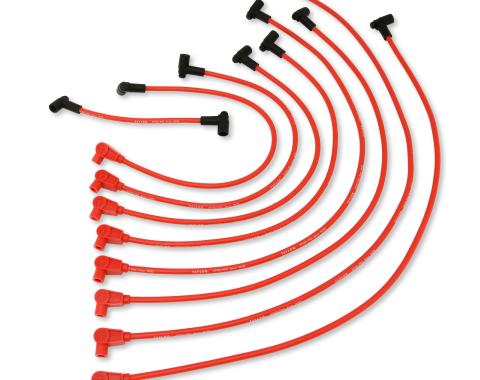 Taylor Cable 1960-79 MOPAR Big Block except HEMI 8mm Spiro-Pro Spark Plug Wire Set, Red, 90&deg;/135&deg; Spark Plug Boot Angle 74272