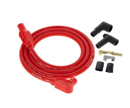 Taylor Cable Universal 10.4mm 409 Series Spark Plug/Coil Wire Repair Kits, 90&deg;/180&deg; Plug Boot, Red 45923