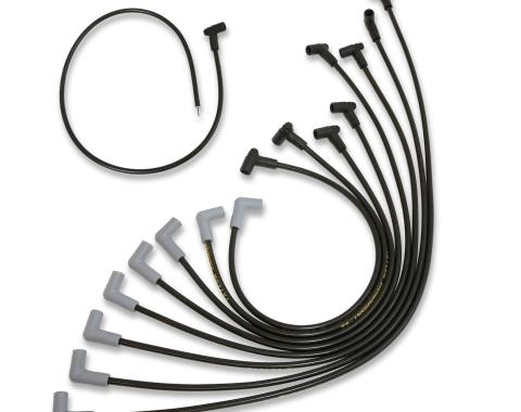 Taylor Cable 1960-79 MOPAR Big Block except HEMI 8.2mm Thundervolt Spark Plug Wire Set, Black, 90&deg;/135&deg; Spark Plug Boot Angle 84072