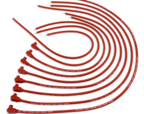 Taylor Cable Universal 10.4mm 409 Series Spark Plug Wire Set, 8 Cylinders, 90&deg; Spark Plug Boot Angle, Red 79251