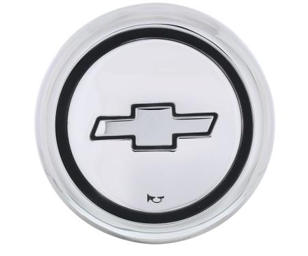 United Pacific Chrome Horn Button Cap With Bowtie Logo For 1967-72 Chevy Truck C677251