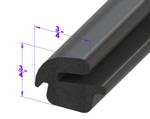 Metro Moulded Parts Trunk Seal. Installs in Trunk Gutter. Sponge Rubber LP 50