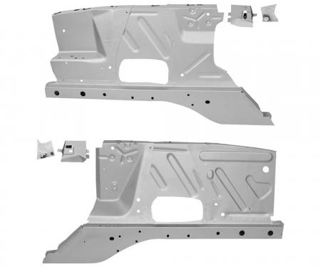 Ford Mustang Custom Fender Apron Assemblies, without Shock Towers