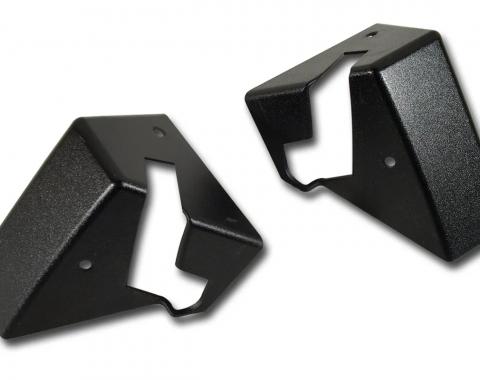 Corvette Top Storage Bracket Covers, Black, 1984-1985