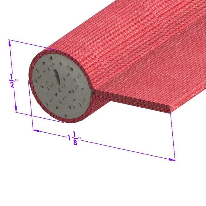 Metro Moulded Parts Red, Cloth-Covered Sponge Windlace LP 57-G