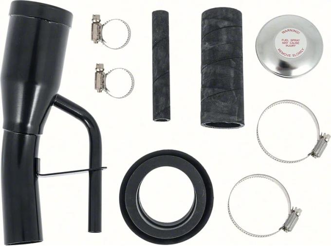 AMD Fuel Filler Neck Kit, Chrome Cap, In Cab Tank, 55-59 Chevy GMC Pickup Truck X891-4055-S