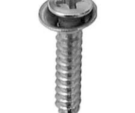 #8 X 7/8'' Phillips Oval Hex Sems® Tapping Screw Flush - Chrome