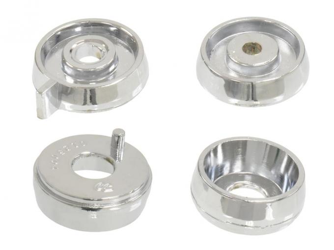 66-67 Radio Heater Knob Spacer Set - No Air Conditioning - 4 Pieces