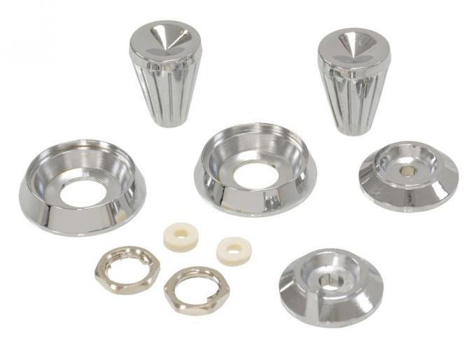 61-62 Radio Knob Kit - And Spacer