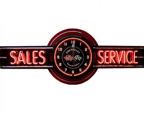 C1 Sales / Service Neon Sign / Clock - 72"