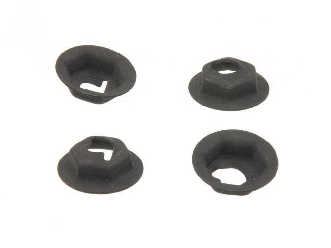 Redline Restomotive® 1984-1996 Chevrolet Corvette 4 Piece Gas Door & Front Emblem Speednut Set