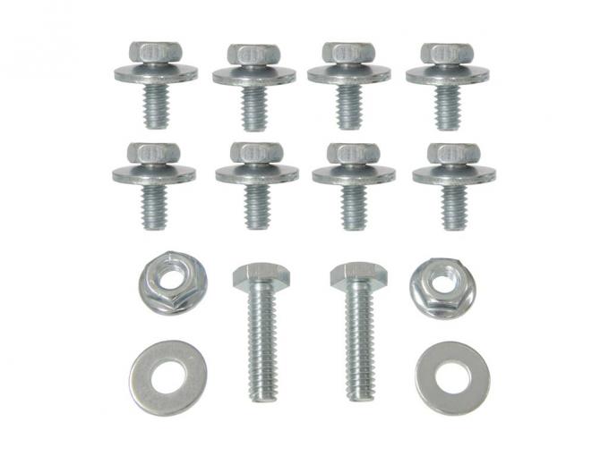 63-73 Rear Exhaust Valance Panel Mounting Bolts with Nuts Kit - 14 Pieces