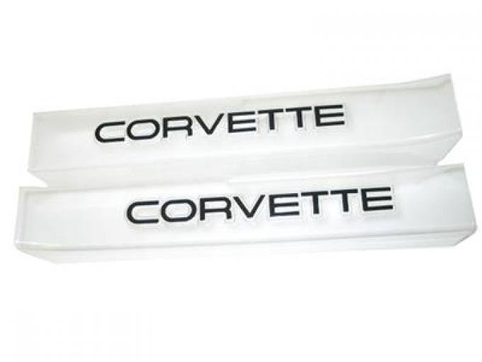 90-96 Door Sill Protection Covers - Clear With Black Logo