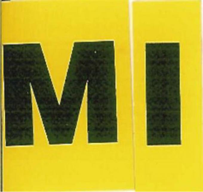 69 Valve Cover Engine Code Decal "MI" L36 390 HP Automatic With TI