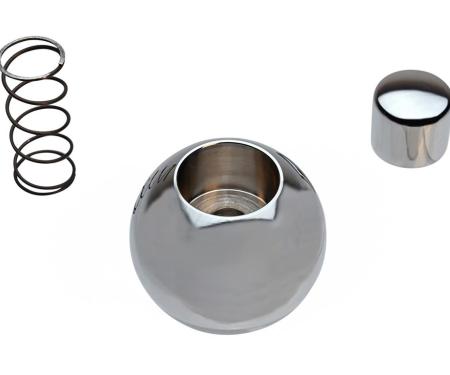 65-82 Chrome Automatic Shifter Knob With Button And Spring