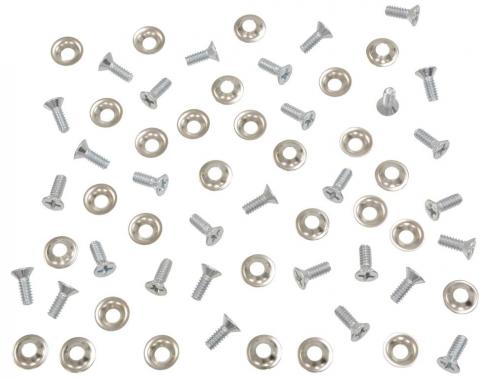 56-62 Soft Top / Convertible Top Pad Screws Set w/ Washers 60 Pieces