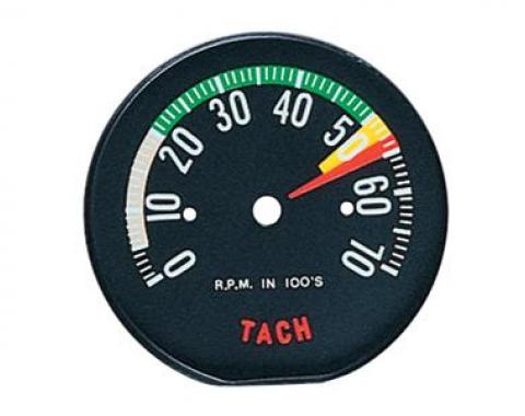 61-62 Tach / Tachometer Face 5500 Red - 1961 Late