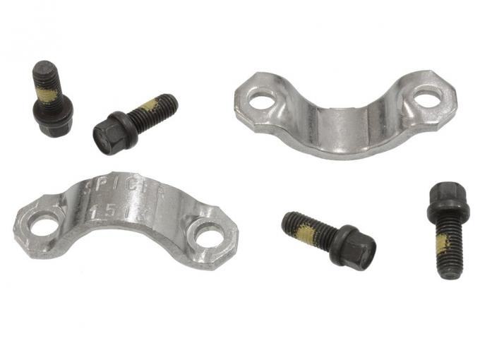 64-70 Front Transmission Slip Yoke Ujoint Retainer Strap with Bolt Kit