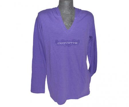 Hoodie Womens Tunic Cornflower Purple