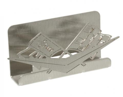 C1 Emblem Brushed Metal Business Card Holder