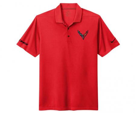 Men's Red C8 Z06 Corvette Nike Dri-Fit Polo