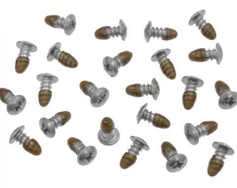 Redline Restomotive® 1964-1967 Chevrolet Corvette Rear Window Moulding Clip Screws, Coupe