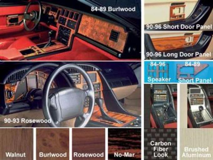 89 10 Piece Deluxe Plus 6 Speed Wood/Carbon Fiber Dash Kit