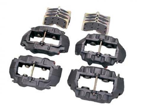 65-82 Brake Calipers New Stainless Steel Sleeved With O-Ring Set of 4 with Pads