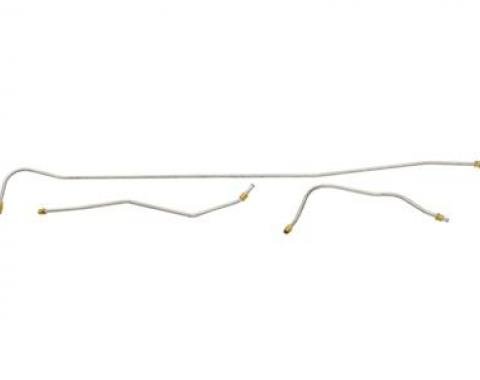 56-57 Fuel Line - 3/8" Stainless Steel Tank To Pump - 3 Piece Set 1956 Late