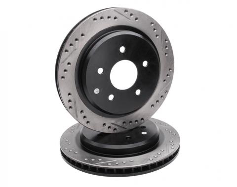 05-13 Slotted And Cross Drilled Rear Rotor - Except Z51 Or Magnetic Ride Control