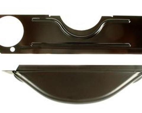 55-62 Clutch Flywheel / Bell Housing Underpan And Inspection Cover - Set Of 2