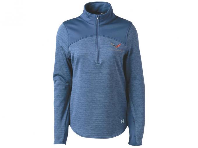 Ladies C7 Blue Under Armour Expanse Quarter Zip Jacket