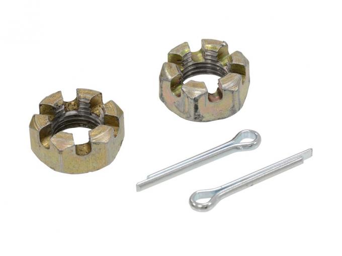 Redline Restomotive® 1963-1982 Chevrolet Corvette 2 Piece Rear Spring Mount / Lower Ball Joint Slotted / Castle Nut Set