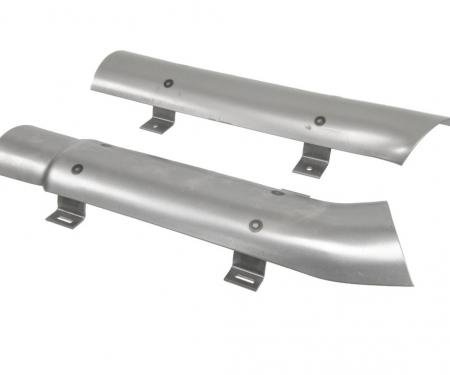 63-64 Exhaust Heat Shield Set - 2" With Straps And Screws