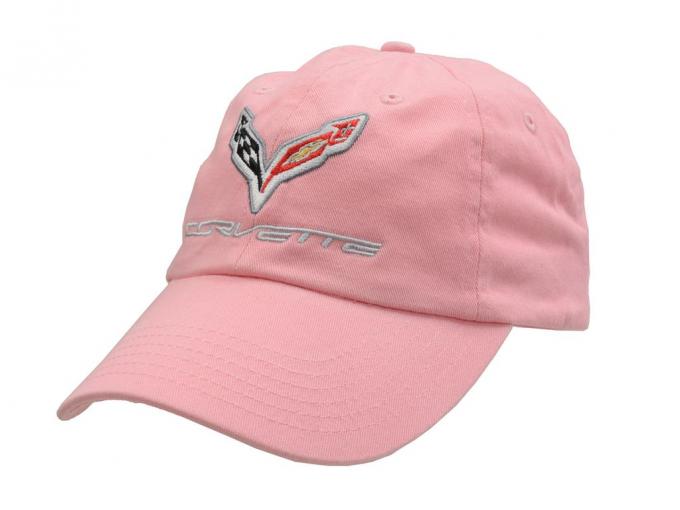 Pink C7 Embroidered Logo Low Profile Brushed Cotton Twill Hat