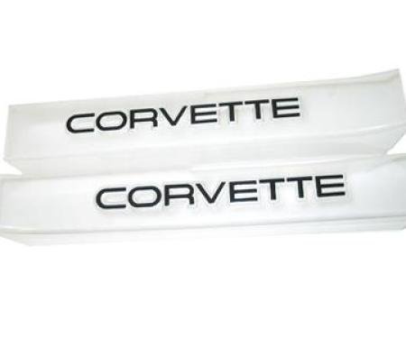 90-96 Door Sill Protection Covers - Clear With Black Logo