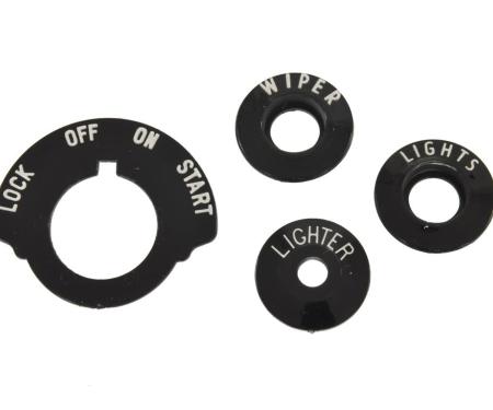 58-60 Dash Indicator Backplate Set