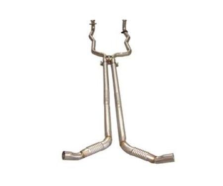 84-91 Dual Exhaust Pipe Set - High Performance Maximum Output - Less Mufflers