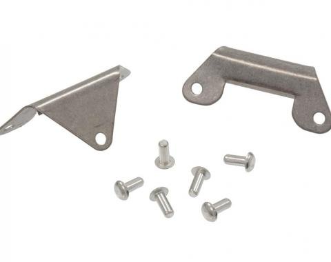 63-67 Deck Lid Side Striker Plate - With Rivets